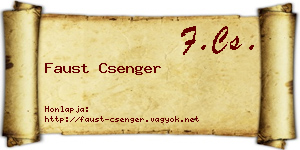 Faust Csenger névjegykártya